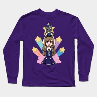 Anime Sailor Girl Celebrating Long Sleeve T-Shirt